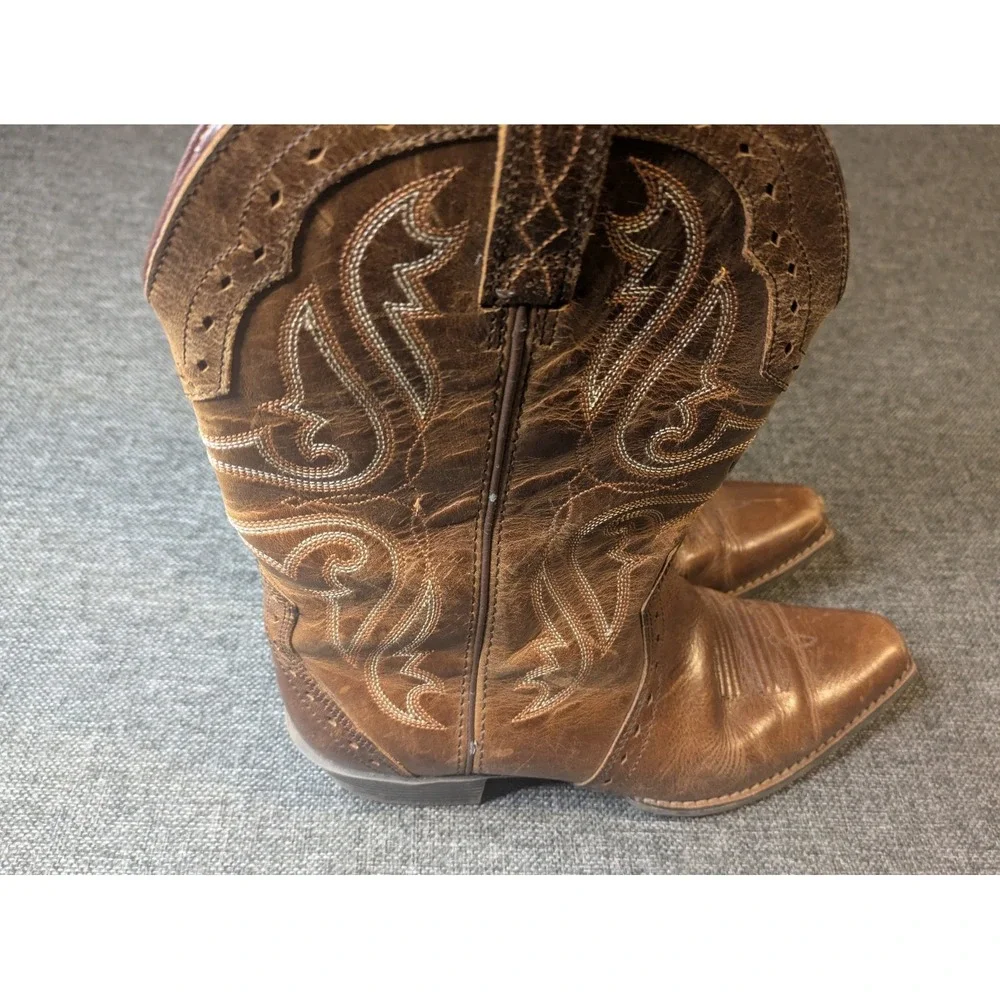 Ariat Heritage R Toe Western Rustic Brown Cowboy Boots - Women's Size 4.5 US